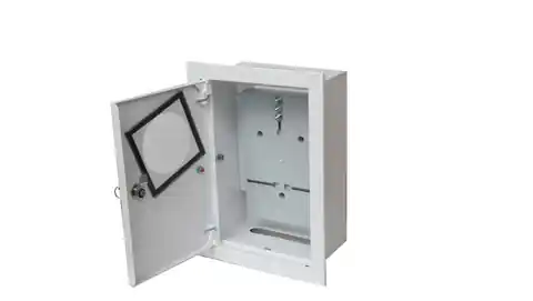 ⁨Metal flush-mounted switchgear 1x1F for counter, electronic lock, window RAL 9003 A-RW18E⁩ at Wasserman.eu