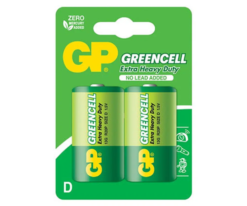 ⁨BATERIA GREENCELL 1.5V R20 2 SZTUKI⁩ w sklepie Wasserman.eu