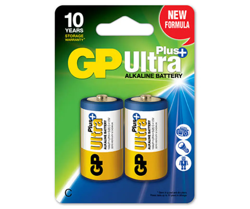 ⁨BATTERY ULTRA+ ALKALINE 1.5V LR14 2 PIECES⁩ at Wasserman.eu