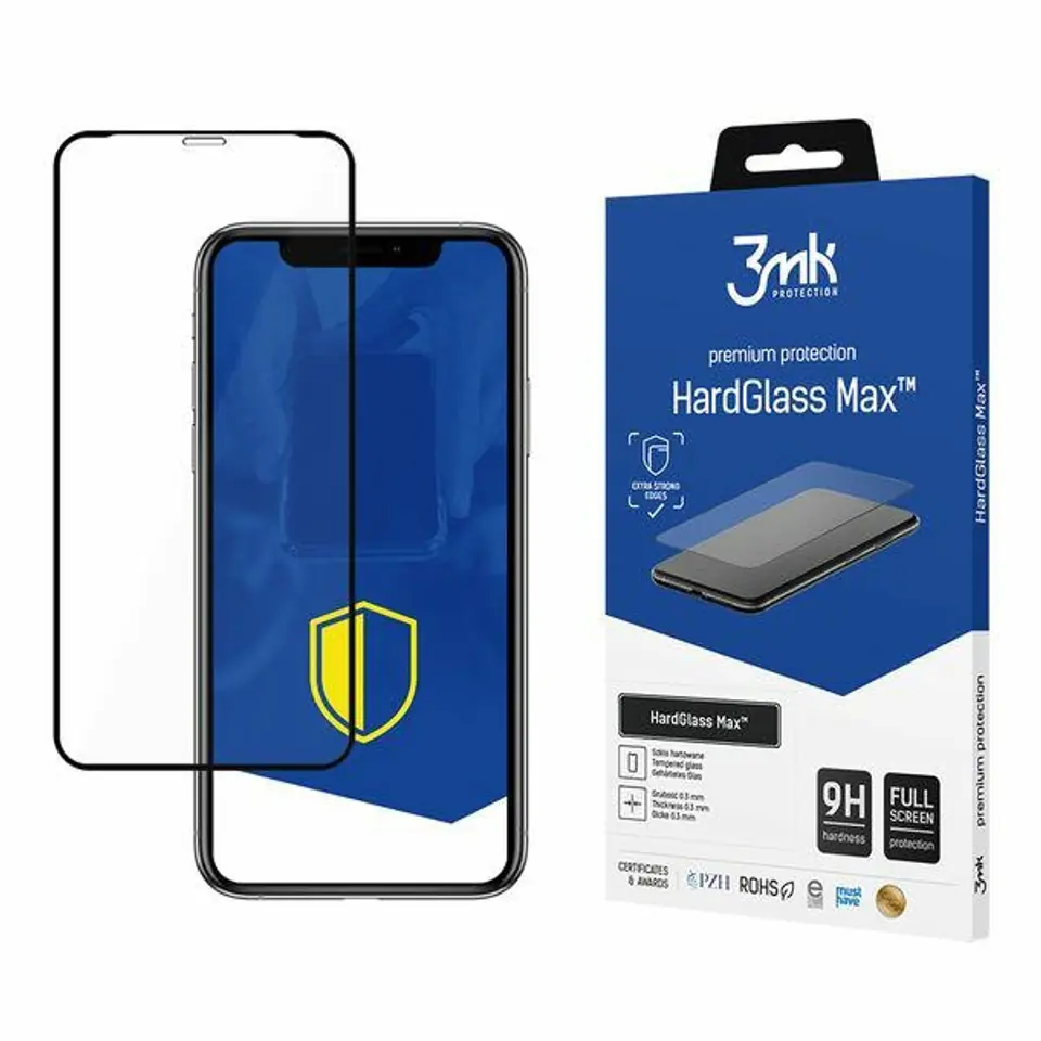 ⁨3MK HardGlass Max iPhone 11 Pro Max 6.5 black, FullScreen Glass⁩ at Wasserman.eu