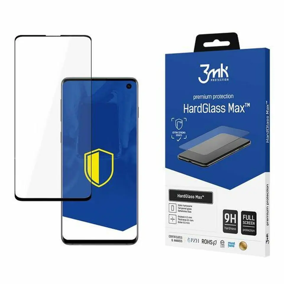 ⁨3MK HardGlass Max New Sam G973 S10 black/black, FullScreen Glass Sensor-Dot⁩ at Wasserman.eu