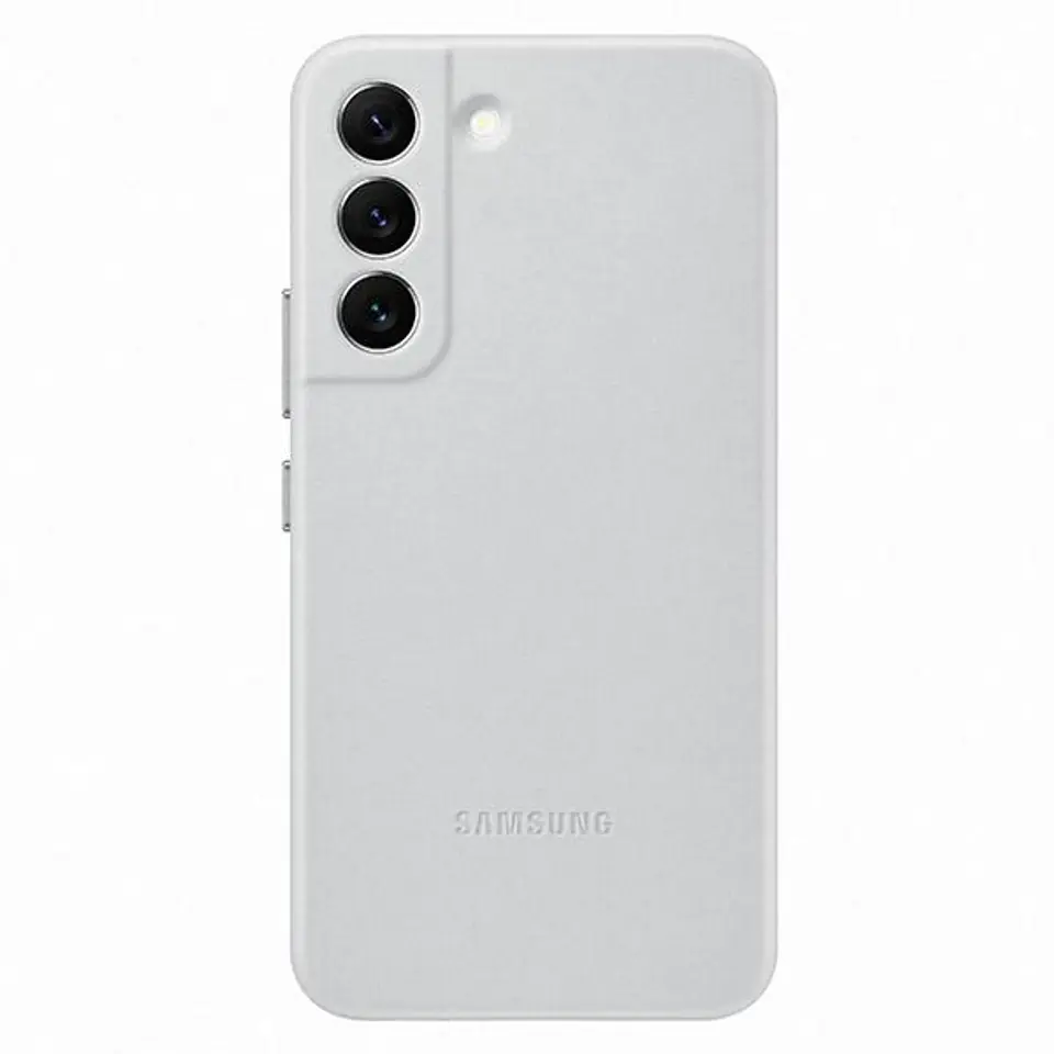 ⁨Case Samsung EF-VS901LJ S22 S901 light gray/light gray Leather Cover⁩ at Wasserman.eu