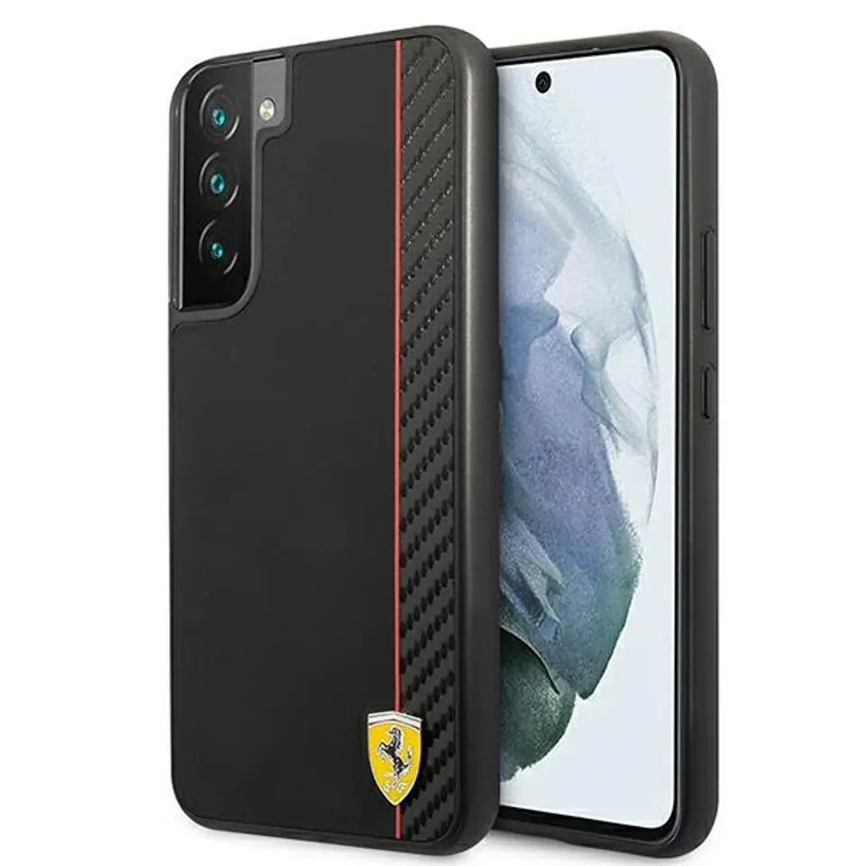 ⁨Ferrari FESAXHCS22MBK S22+ S906 black/black hardcase On Track Carbon Stripe⁩ at Wasserman.eu