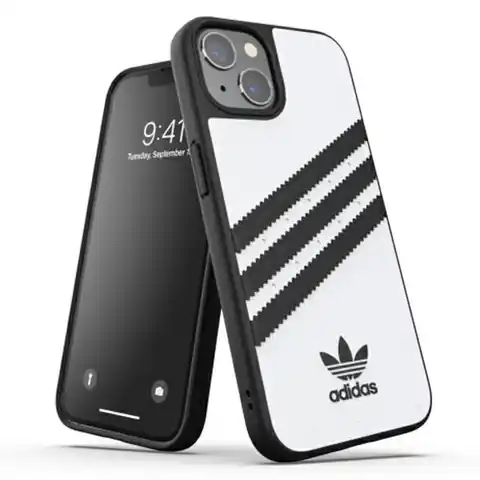 ⁨Adidas OR Moulded Case PU iPhone 13 6,1" biały/white 47094⁩ w sklepie Wasserman.eu