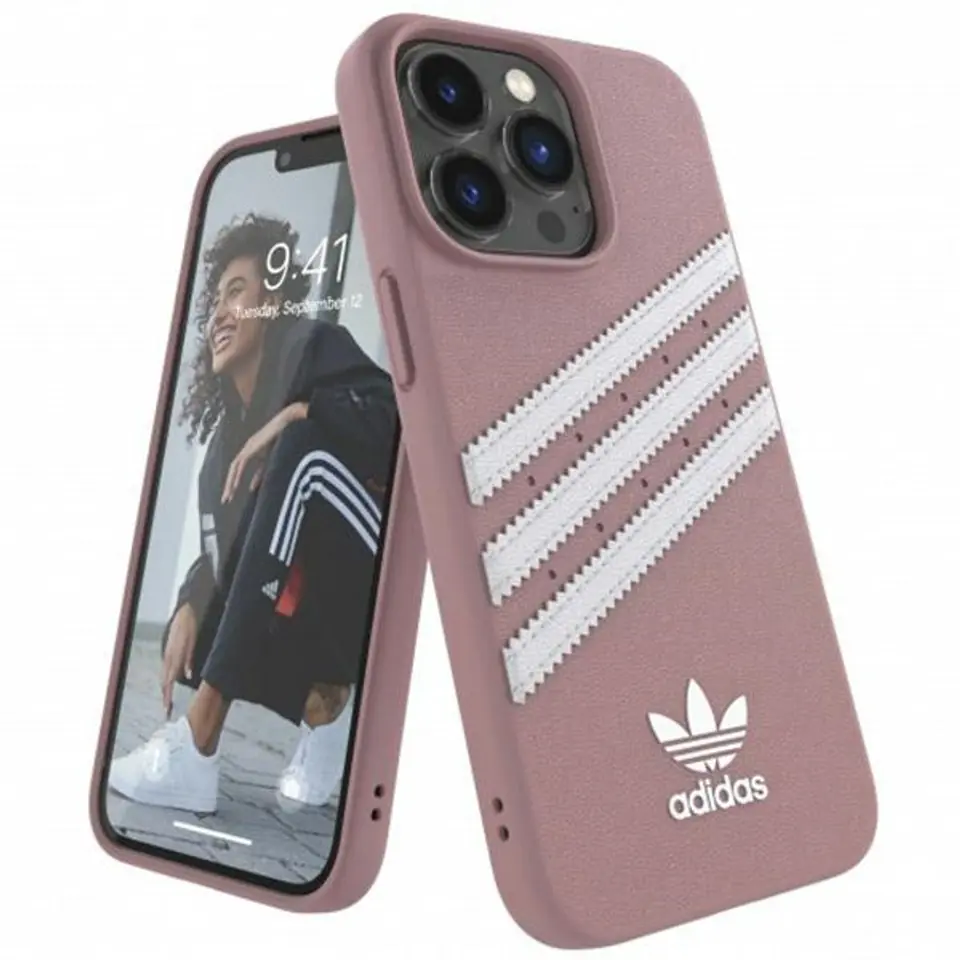 ⁨Adidas OR Moulded Case PU iPhone 13 Pro / 13 6,1" różowy/pink 47808⁩ w sklepie Wasserman.eu