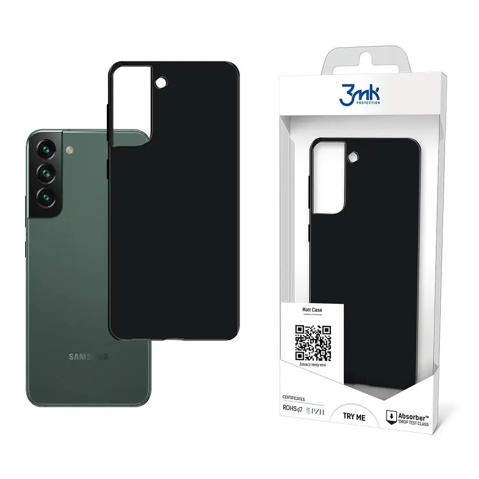 3MK Matt Case Sam S906 S22 Plus czarny/black w sklepie Wasserman.eu