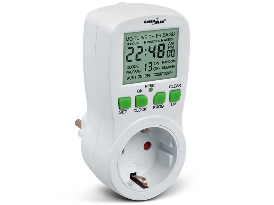 ⁨Timer switch - digital timer GreenBlue GB107G 16 programs max 240 programs German version⁩ at Wasserman.eu