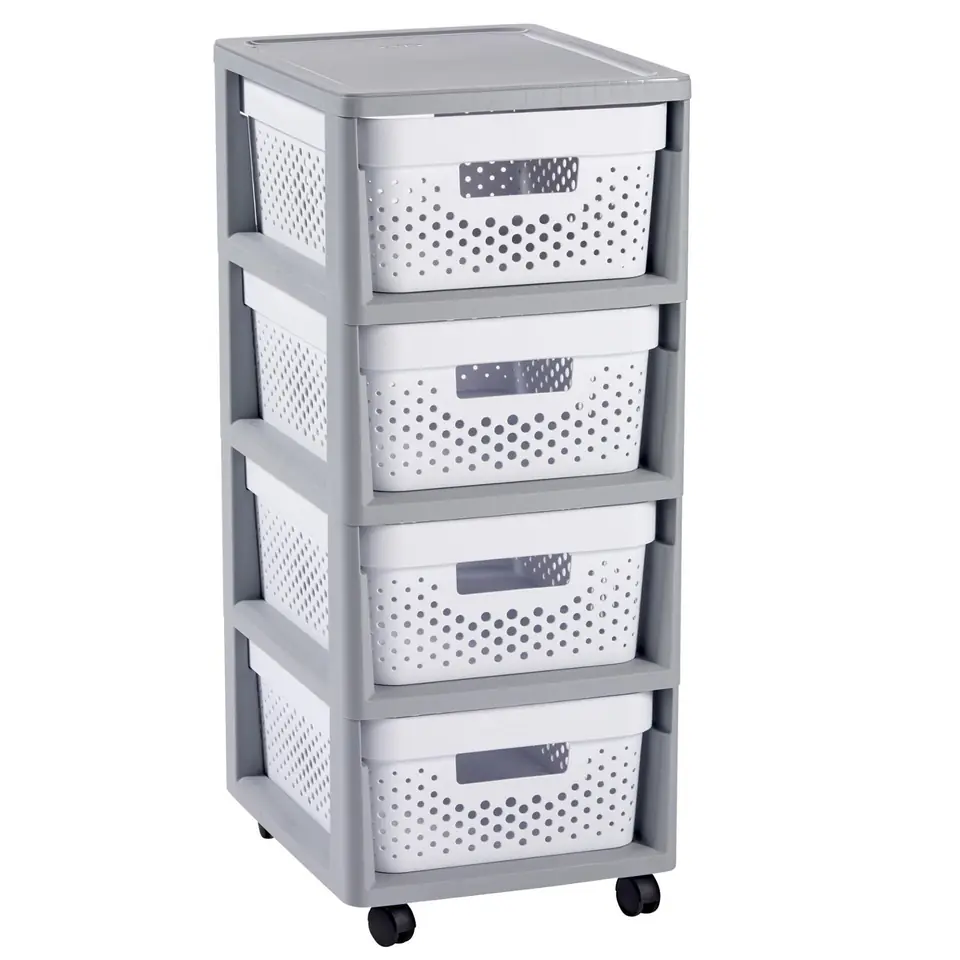 ⁨Openwork bookcase Curver 4x11L Infinity white⁩ at Wasserman.eu