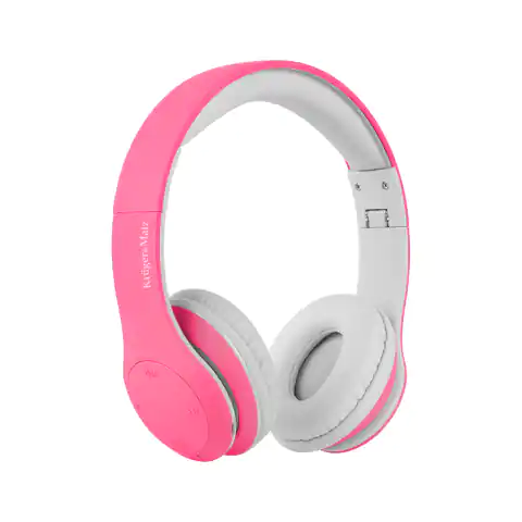 ⁨Bezprzewodowe słuchawki nauszne dla dzieci Kruger&Matz model Street Kids , kolor różowy⁩ w sklepie Wasserman.eu