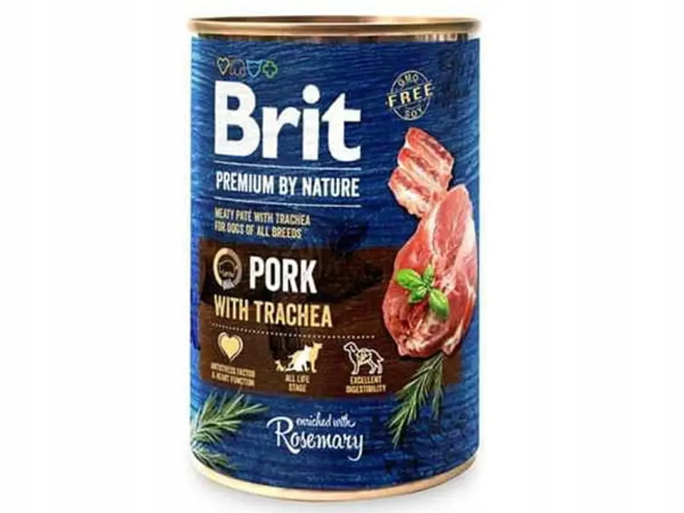 ⁨BRIT Premium By Nature Can of Pork with Trachea 400g⁩ at Wasserman.eu