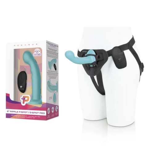 ⁨Pegasus Zakrzywiony Wibrator Silikonowy z Pilotem i Uprzężą 15cm⁩ w sklepie Wasserman.eu