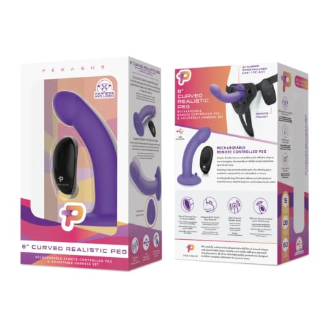 ⁨Pegasus Wibrator Silikonowy Strap-On 6'' z Pilotem Bezprzewodowym⁩ w sklepie Wasserman.eu