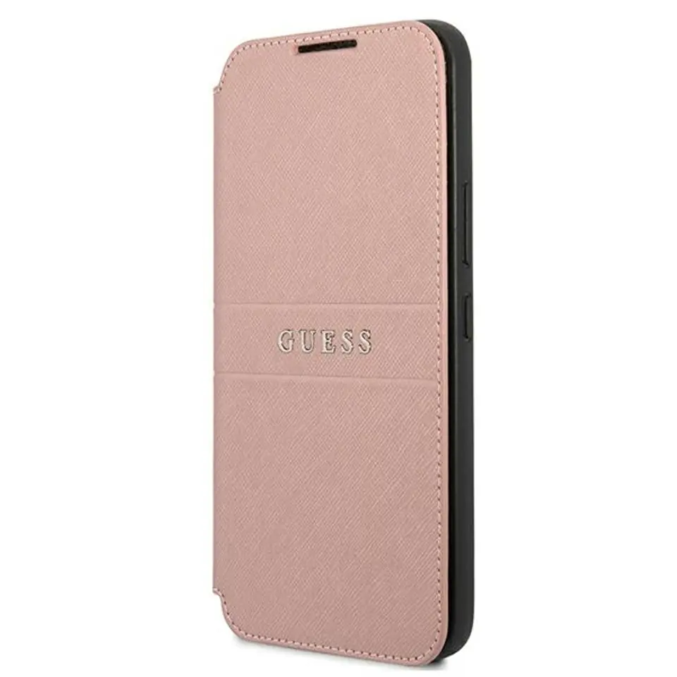 ⁨Guess GUBKS22MPSASBPI S22+ S906 różowy/pink book Saffiano Stripes⁩ w sklepie Wasserman.eu