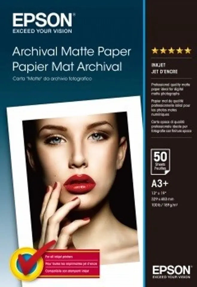 ⁨Paper $ Archival Matte Paper 50 Sheets 192 g/m A3+⁩ at Wasserman.eu