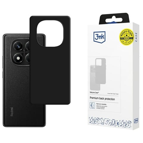 ⁨Etui 3MK Silicone Case do Xiaomi Redmi   Note 14 Pro 5G czarny⁩ w sklepie Wasserman.eu