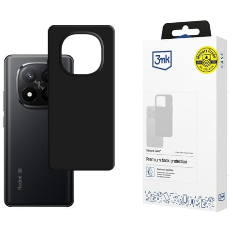 ⁨Etui 3MK Silicone Case do Xiaomi Redmi   Note 14 Pro+ czarny⁩ w sklepie Wasserman.eu