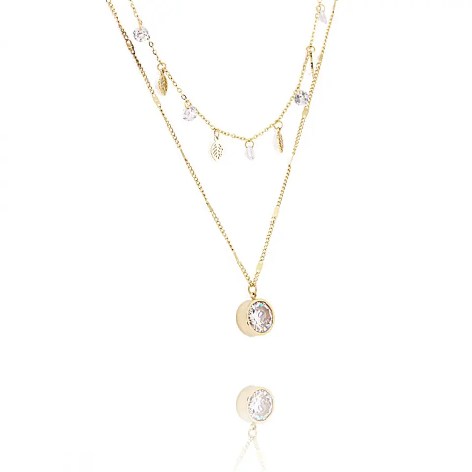 ⁨Naszyjnik stal chirurgiczna pozłacana 14k gold NST1380⁩ w sklepie Wasserman.eu