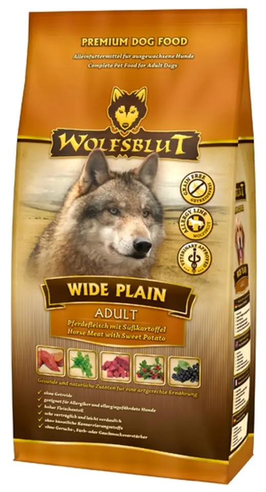 ⁨Wolfsblut Dog Wide Plain horsemeat and sweet potatoes 500g⁩ at Wasserman.eu