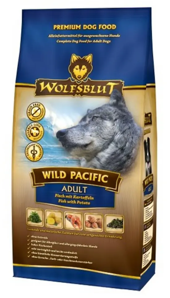 ⁨Wolfsblut Dog Wild Pacific fish and potatoes 12,5kg⁩ at Wasserman.eu