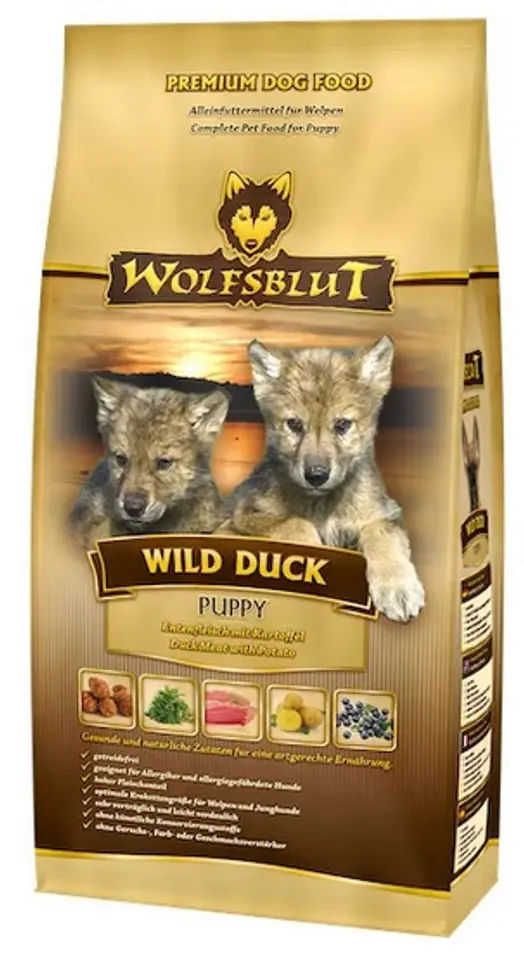 ⁨Wolfsblut Dog Wild Duck Puppy duck and sweet potatoes 12,5kg⁩ at Wasserman.eu