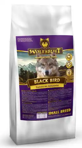 ⁨Wolfsblut Dog Black Bird Adult Small - turkey and sweet potatoes 2kg⁩ at Wasserman.eu