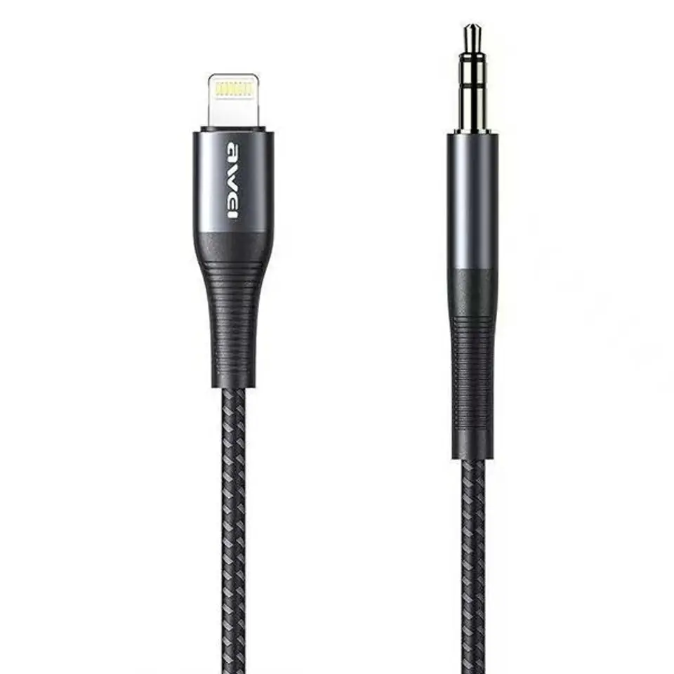 AWEI Adapter CL-116L Lightning/Jack 3.5 black/black at Wasserman.eu