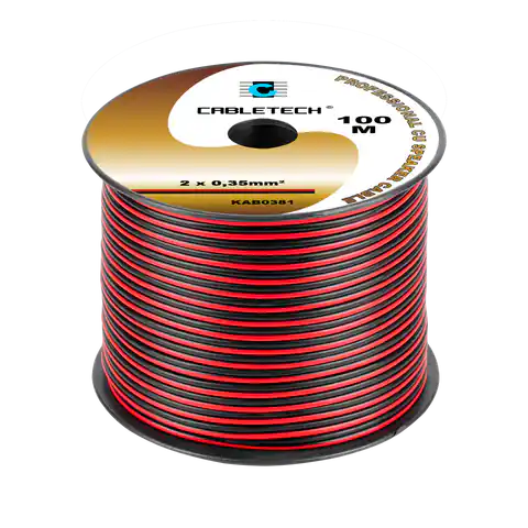 ⁨KAB0381 Speaker cable 0.35mm black-red (roll 100m)⁩ at Wasserman.eu