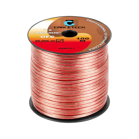 ⁨KAB0317 OFC Speaker Cable 1.0mm (Roll 100m)⁩ at Wasserman.eu