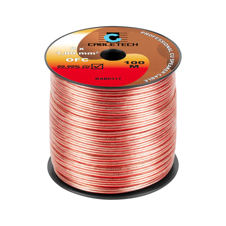 ⁨KAB0317 OFC Speaker Cable 1.0mm (Roll 100m)⁩ at Wasserman.eu