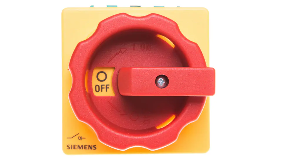 ⁨Cam switch 0-1 3P 16A recessed yellow/red IP65 3LD2054-0TK53⁩ at Wasserman.eu