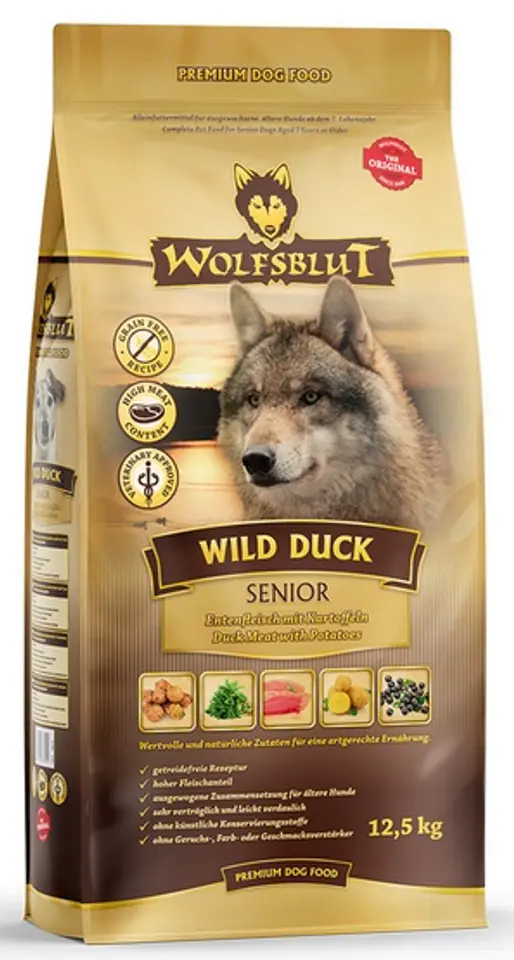 ⁨Wolfsblut Dog Wild Duck Senior duck and sweet potatoes 2kg⁩ at Wasserman.eu