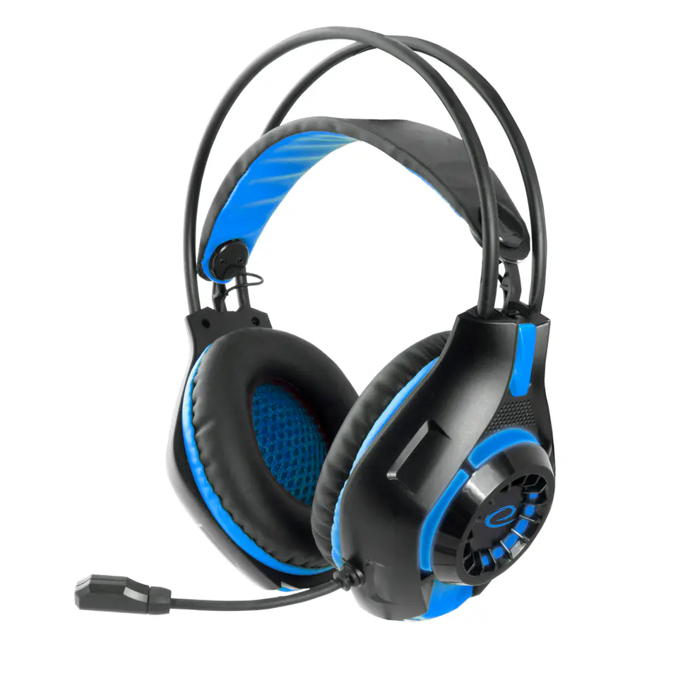 ⁨EGH420B Esperanza headphones with microphone gaming deathstrike blue⁩ at Wasserman.eu