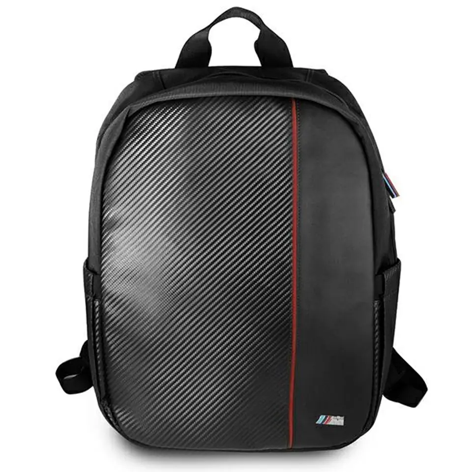 ⁨Backpack BMW BMBPCO15CAPRBK 16" black/black Carbon Red Stripe⁩ at Wasserman.eu