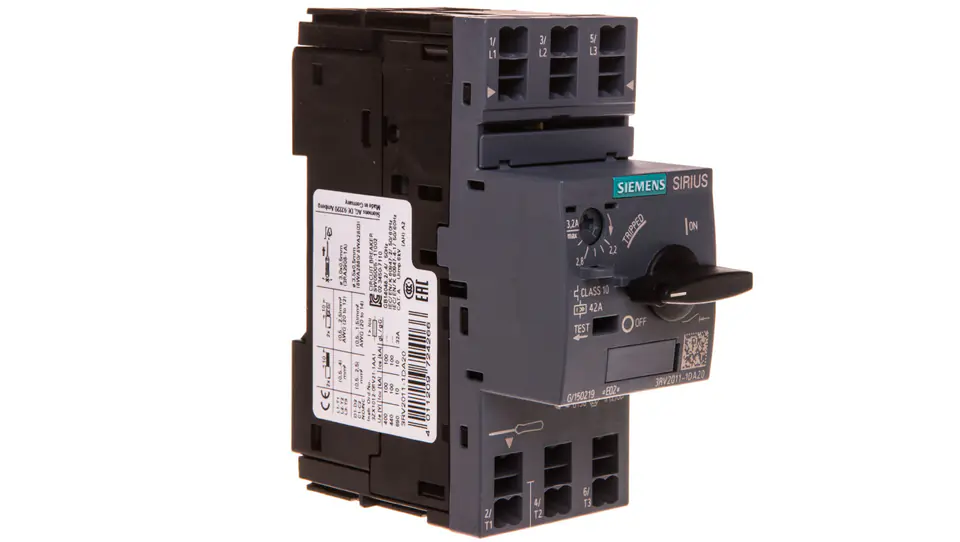 ⁨Motor circuit breaker 3P 2,2-3,2A 1Z 1R S00 3RV2011-1DA20⁩ at Wasserman.eu