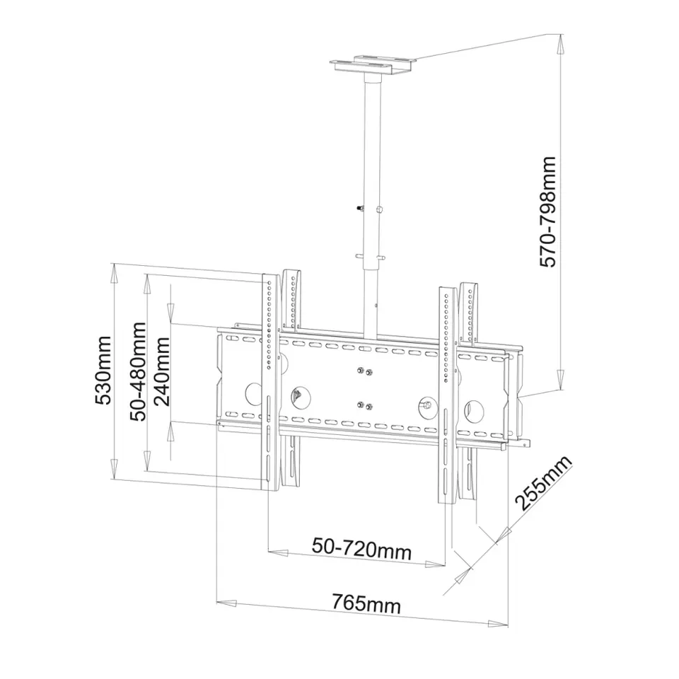 ⁨CEILING MOUNT DOUBLE FOR LED/LCD TV AR-21D 30-65" 57-80cm ART⁩ at Wasserman.eu