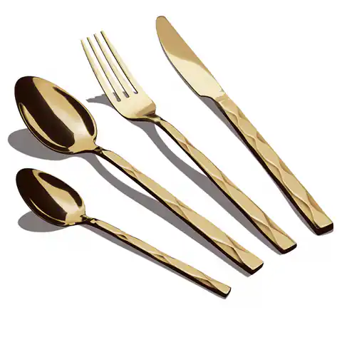 ⁨24 PCS CUTLERY SET MIRROR FINISH CHAMPAGNE COLLECTION BERLINGER HAUS BH/2624A⁩ at Wasserman.eu
