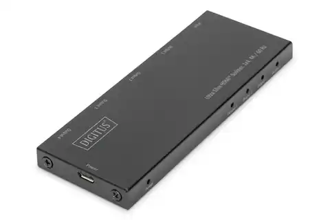 ⁨Rozdzielacz (Splitter) Ultra Slim HDMI 1x4 4K 60Hz 3D HDR HDCP 2.2 18 Gbps Micro USB⁩ w sklepie Wasserman.eu