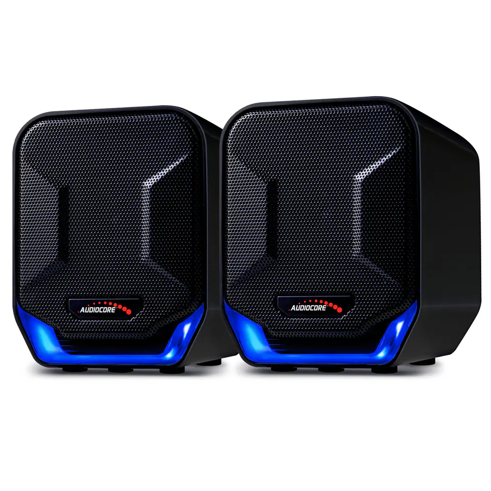 ⁨Głośniki komputerowe 6W USB Blue&Black Audiocore AC865 B⁩ w sklepie Wasserman.eu