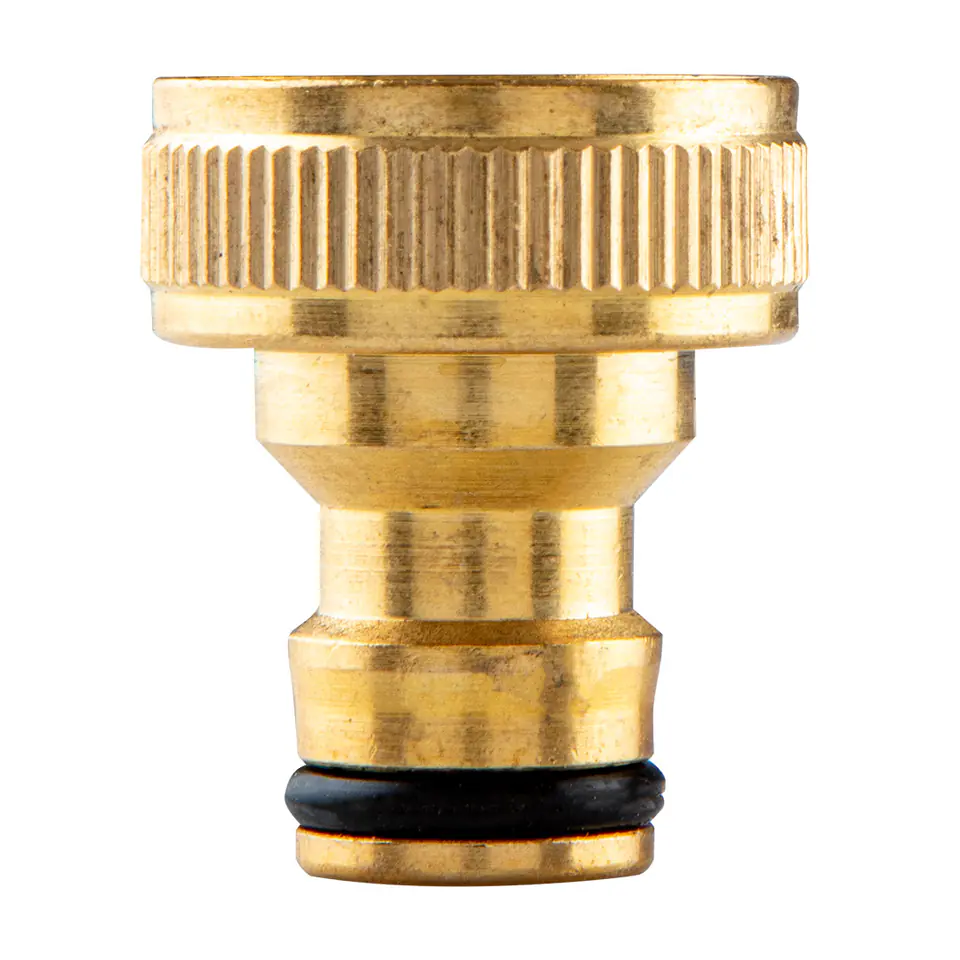 ⁨Tap connection 1/2"- 3/4", brass⁩ at Wasserman.eu