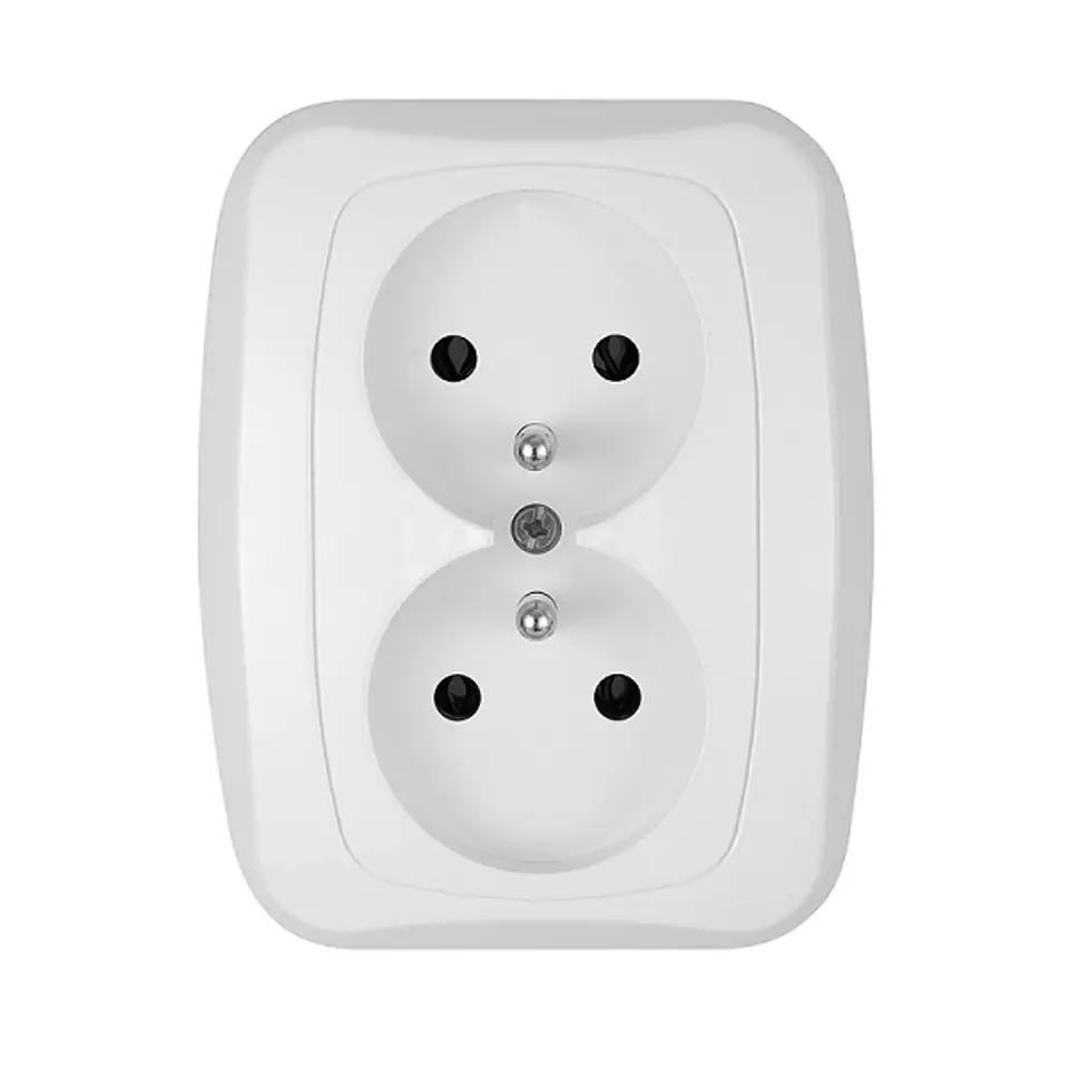 ⁨ADVANTAGE DOUBLE SOCKET P/T Z/U WHITE⁩ at Wasserman.eu