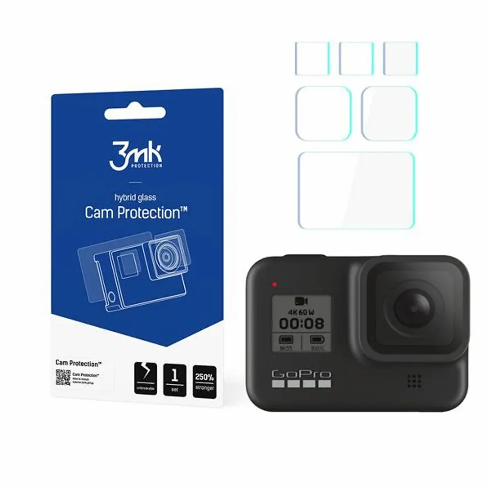 ⁨3MK FlexibleGlass Kamera GoPro HERO 8 Szkło Hybrydowe⁩ w sklepie Wasserman.eu
