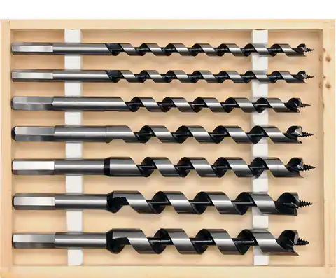 ⁨Drills for wood kpl. 7 pcs. (6-18mm), length 230mm, proline⁩ at Wasserman.eu