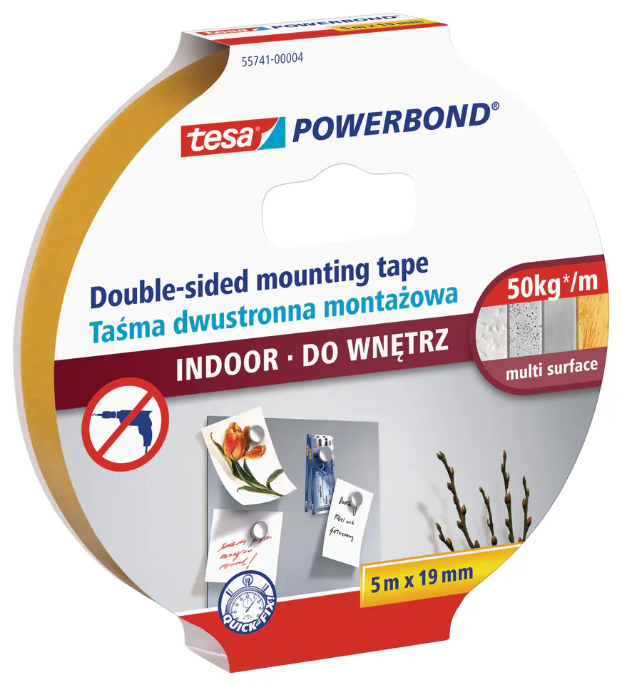 ⁨Powerbond Mounting Tape Transparent For Interior 5m:19mm⁩ at Wasserman.eu