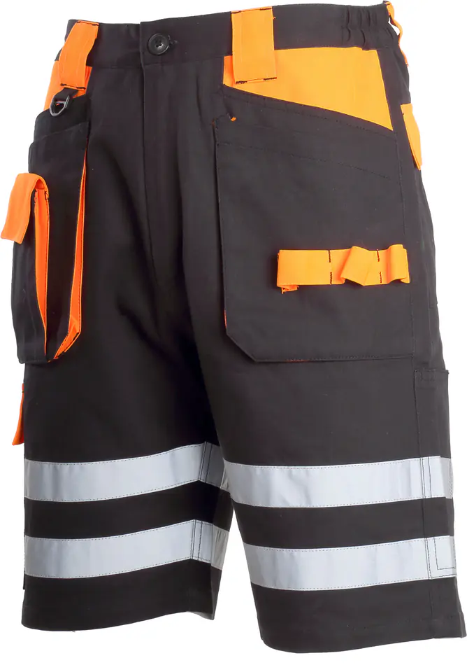 ⁨SHORTS, BLACK-ORANGE, 100% COTTON, WITH REFL, "L", CE, LAHTI⁩ at Wasserman.eu