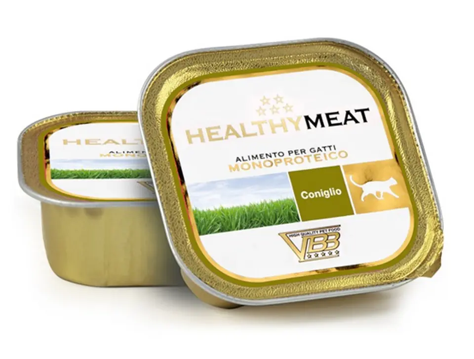 ⁨Healthy Meat Kot Mono Królik tacka 90g⁩ w sklepie Wasserman.eu