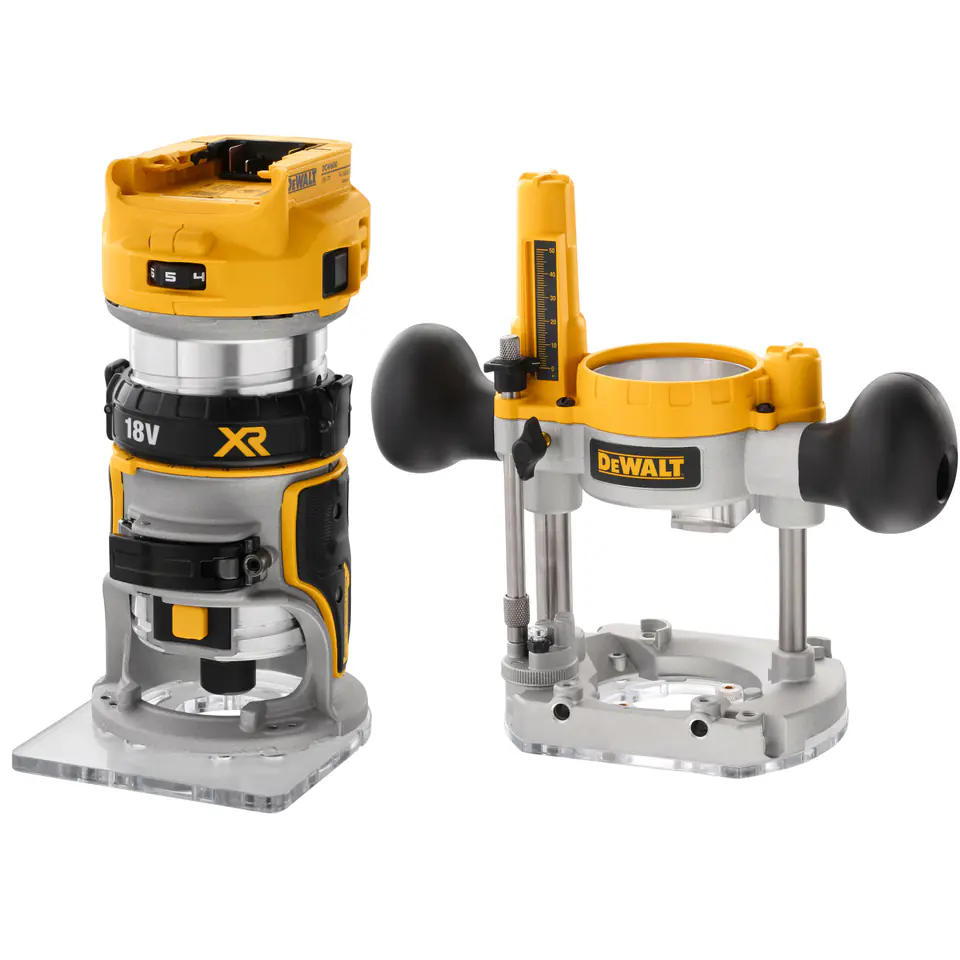 Kompaktowa frezarka 18v xr 8mm (1/4") z wymiennymi stopami w sklepie Wasserman.eu