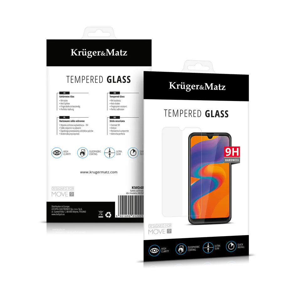 ⁨Kruger &Matz protective glass for MOVE 9⁩ at Wasserman.eu