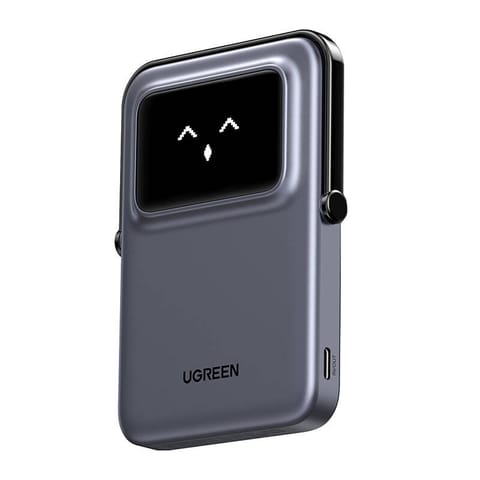 ⁨Powerbank magnetyczny 5000mAh Ugreen Uno PB571, USB-C (szary)⁩ w sklepie Wasserman.eu