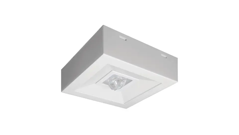 ⁨Oprawa awaryjna LOVATO N ECO LED 1W 125lm (opt. otwarta) 1h jednozadaniowa biała LVNO/1W/E/1/SE/X/WH⁩ w sklepie Wasserman.eu