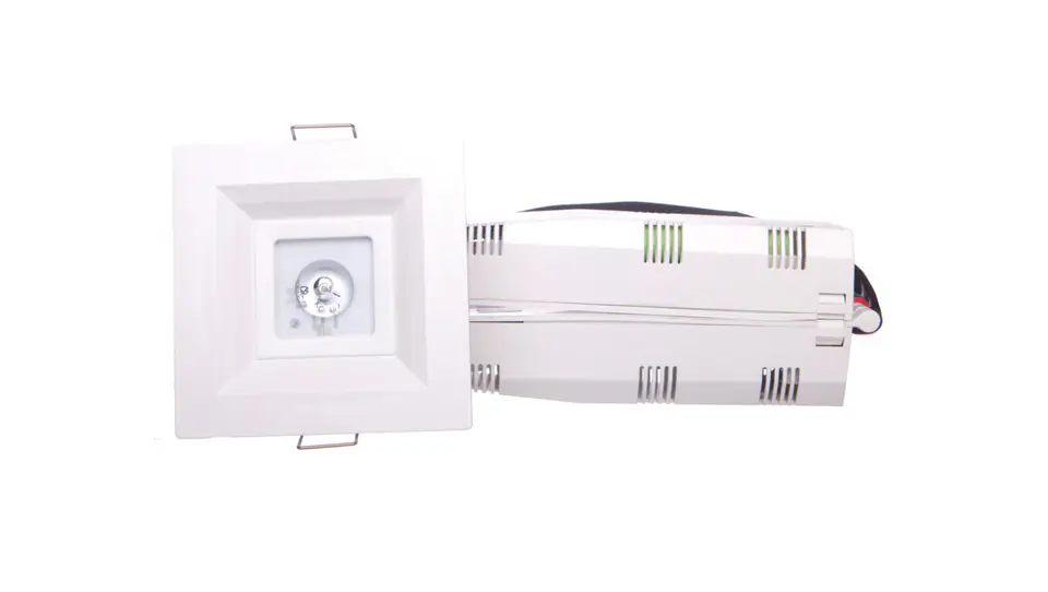 ⁨Emergency luminaire LOVATO P LED 1W (opt. open) 1h single-purpose self-test white LVPO/1W/B/1/SE/AT/WH⁩ at Wasserman.eu